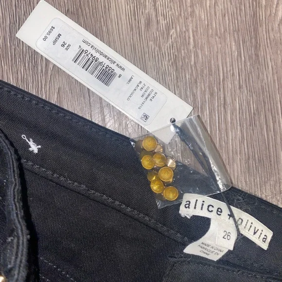 Alice and Olivia new with tags studded jeans